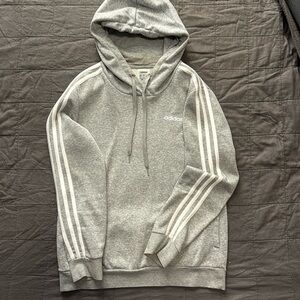 Women's Grey Essentials 3-Stripes
French Terry Crop Hoodie size M